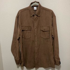 Woodland Trail Men’s Button Down Shirt Size M Brown